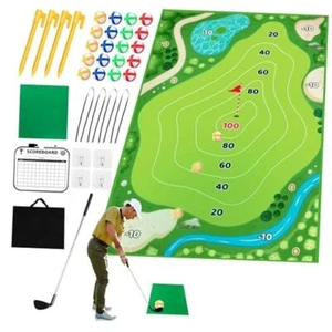 Golf Chipping Game Mat Indoor Outdoor Games with Golf Practice Game Kit & Golf - Picture 1 of 7