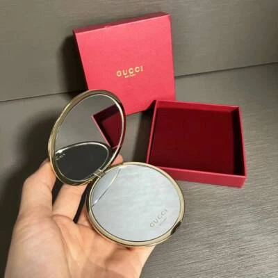 NEW Compact Pocket Mirror with Monogram Embossed, Brand New with Box, 7.5cm - Image 1 of 4