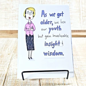 American Greetings Birthday Card Age Women Wisdom Funny Humor - Picture 1 of 8