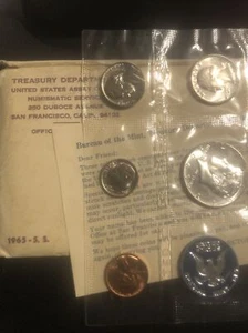 US Mint Set 1965 in originalEnvelope - Picture 1 of 3