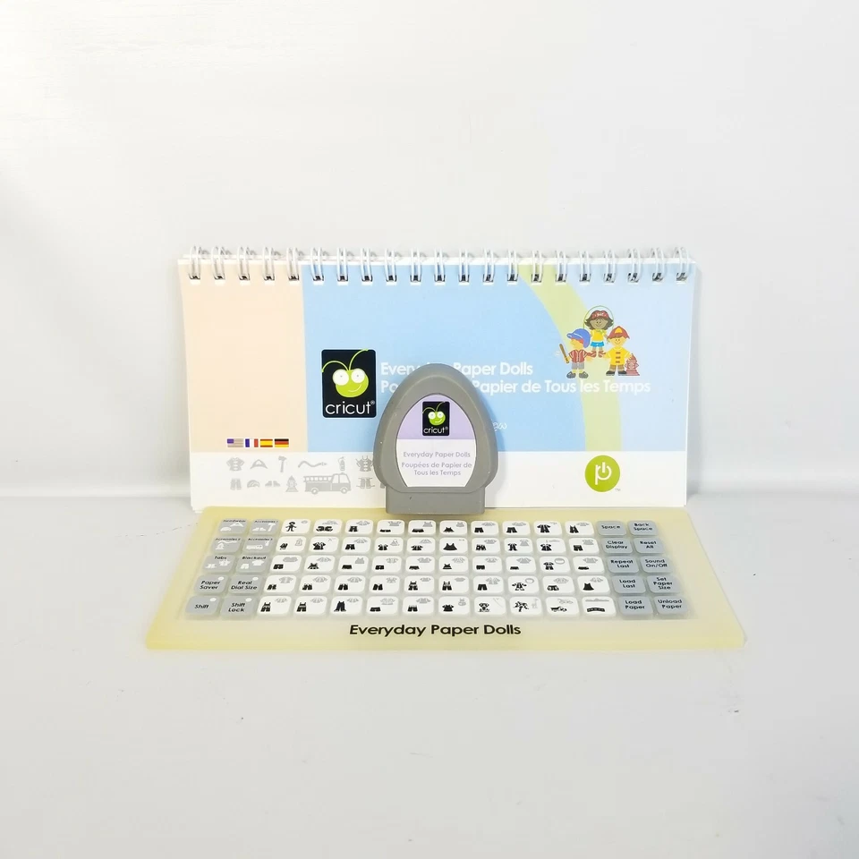Cricut Every Day 纸娃娃 形状 卡带 覆盖和小册子 无盒  — 第 1/1 张图片