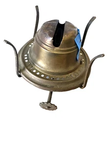 Vintage Lamp Part Brass Kerosene Gas Oil Burner Pat Apl 30 63 3 x 2" Wick 7/8" J - Picture 1 of 4