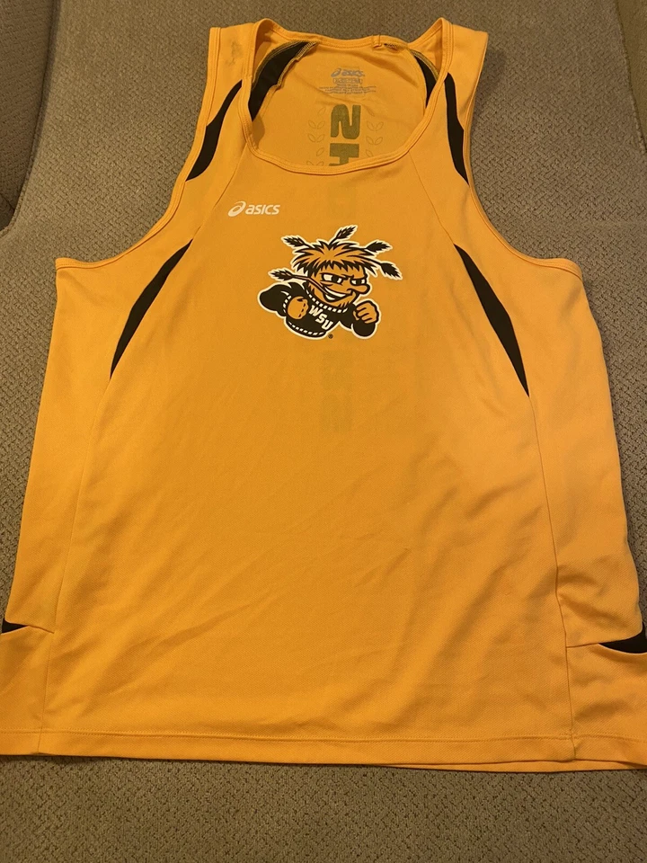 Men's Asics Pro Elite WSU Shockers Track & Field Running Singlet XL - Image 1 of 2