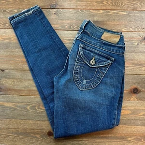 True Religion Damenjeans Größe 26 Twisted Seam Flare blau 26 x 29 - Bild 1 von 12