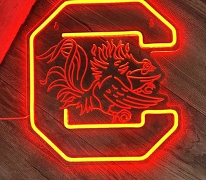 South Carolina Gamecocks Acrylic Neon Sign Football Mancave Party Decor RED READ - Picture 1 of 8