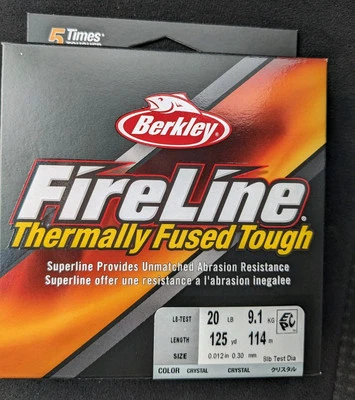 Рыболовная леска с термоплавким предохранителем Berkley Fireline 125 ярдов кристалл 20 фунтов тест - Изображение 1 из 4
