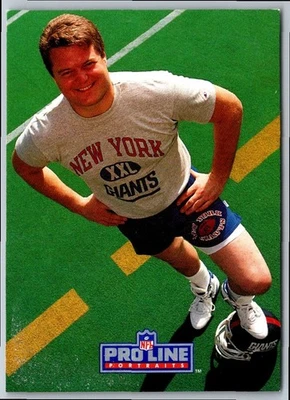 1991 Pro Line Portraits Bart Oates #191 New York Giants Football Card - Image 1 of 2