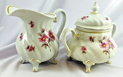 Crema y azucarero con tapa WEIMAR porcelana Josefine Josephine #6005 Foto 1 de 4