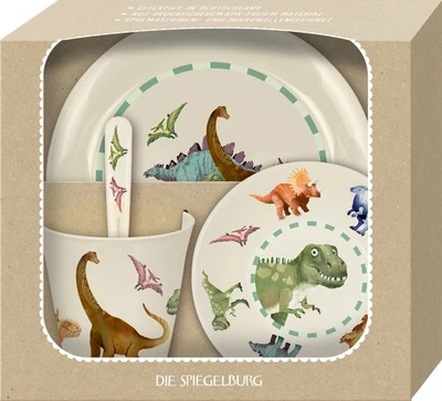 Dino Friends Geschirr Geschenkset Kindergeschirr Dinosaurier Teller Becher NEU - Bild 1 von 4