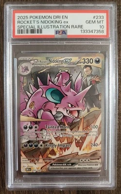 PSA 10 Pokemon TCG Team Rockets Nidoking EX 233/182 SIR Destined Rivals - Image 1 of 2