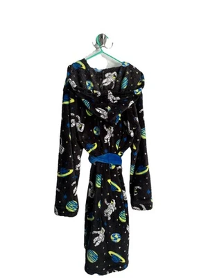 Cuddle Duds Hooded Fleece Boys Robe Size L 12/14 with pockets & seen on belt. - Image 1 of 4