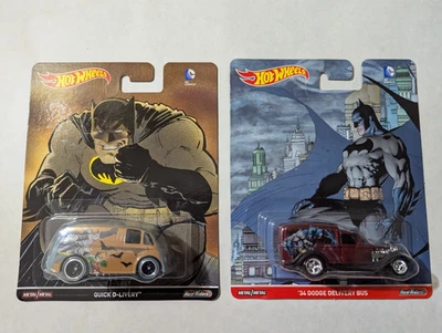 风火轮 DC 漫画蝙蝠侠 '34 道奇送货巴士和快速 D-交付真骑手 — 第 1/4 张图片