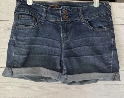 Delia's "Reese" Stretchy Cuff Jeans Shorts- Sz 0/0 - Image 1 of 4