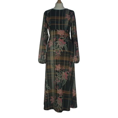 SIMPLY BE Womens Midi Jersey Dress Multi Floral Round Neck Long Sleeve Size 12 - Image 1 of 4