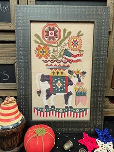 Stars, Stripes & MooLinda~Quaint Rose Neelde Arts - Picture 1 of 1