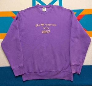 Sudadera De Colección Washington Huskies Delta Tau Delta Fraternidad Hecha en EE. UU. Grande - Imagen 1 de 9
