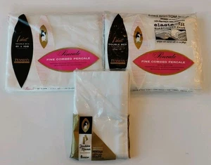 Estuches de almohada ajustados/planos/de percal fino peinado 100 % algodón Penney's de colección, Dbl - Imagen 1 de 6