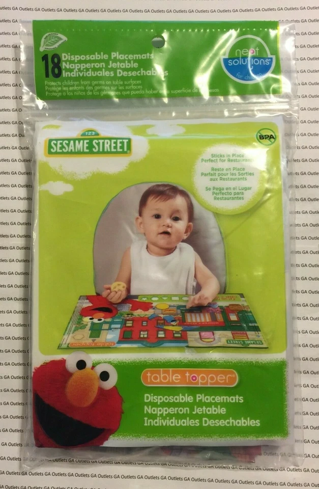 Sesame Street Table Topper - 18 Disposable Placemats