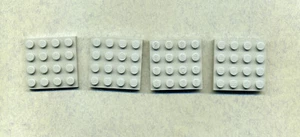Lego-- 3031-- Grundplatte -- Bauplatte - 4 Stück -- Grau/MDStone -- 4 x 4 -- - Bild 1 von 1