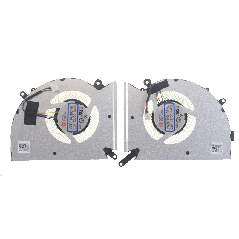 Laptop CPU GPU Cooling Fan DC12V 0.6A 4Pin for MSI Stealth GS77 12UHS-083US 17P1 - Image 1 of 2