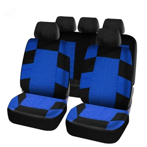 Car Seat Covers Full Set Universal Washable 5Seat Covers Front Rear Cushion Blue - Picture 1 of 10