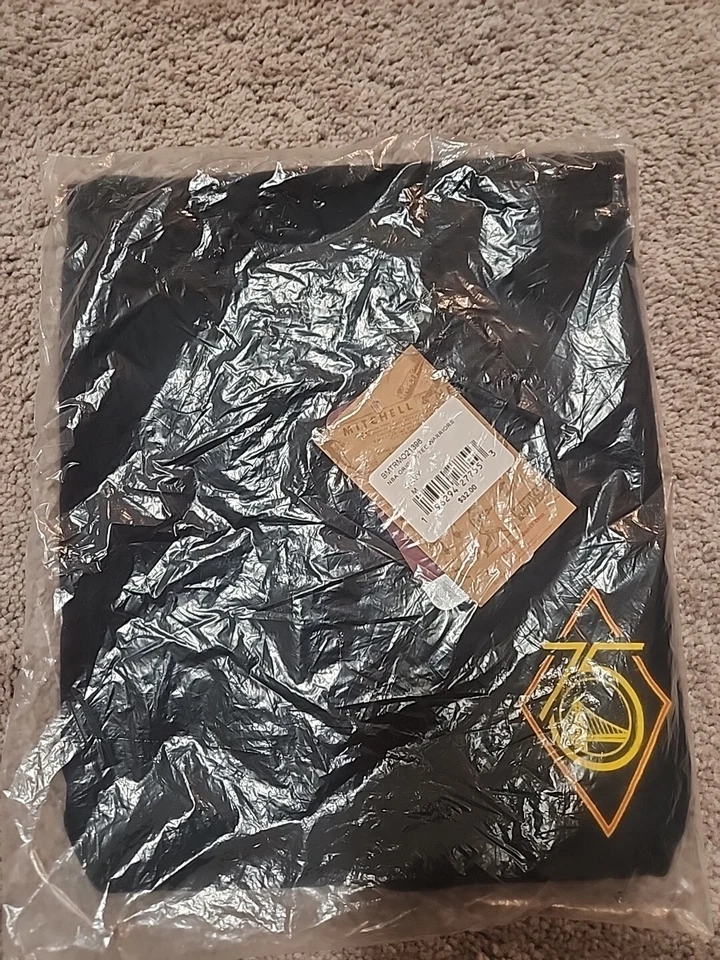 Golden State Warriors Origins mitchell & ness 75th Anniversary Blue Shirt M Nwt - Image 1 of 1