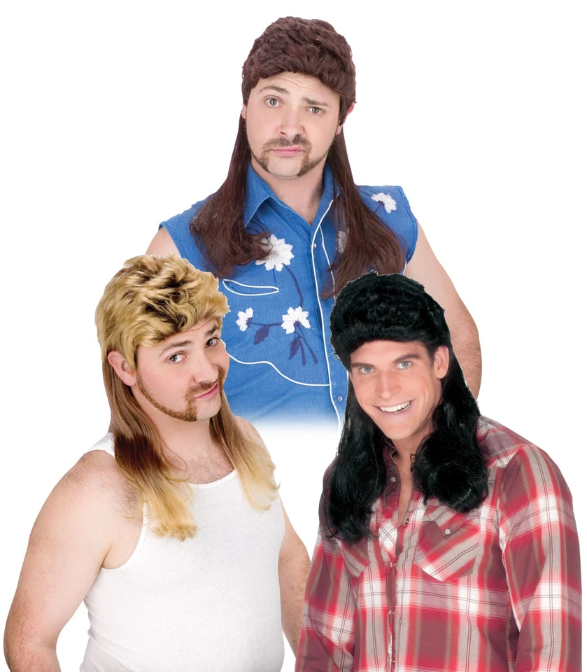 Peluca Disfraz Super Mullet Hombre Adulto  Foto 1 de 1