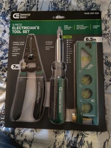 COMMERCIAL ELECTRIC 3 PIECE ELECTRIANS TOOL SET 1008255524 NEW - Picture 1 of 2