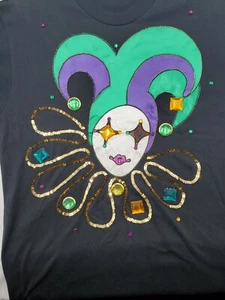 Karneval Shirt mit Perlen Schmuck Bling XL Damen - Bild 1 von 9