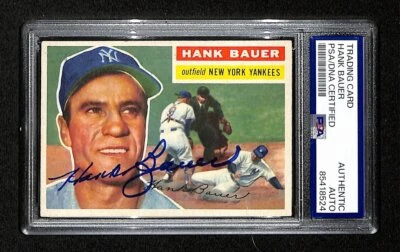 Hank Bauer Signed/Auto 1956 Topps Card #177 New York Yankees PSA/DNA 194859 - Image 1 of 2