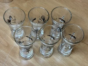 Libbey Rooster Weathervane Pilsner Double Shot or Juice Glass Barware Set of 6 - Picture 1 of 7