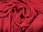 Sheared Stretch Spandex Jersey Fabric, Per Metre - plain - red
