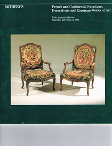 Sotheby's - French & Cont Furniture & Decorations & European WOA - Feb 13 1982 - Imagen 1 de 1