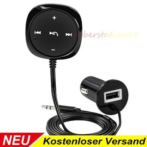 NEU Bluetooth Audio Receiver KFZ Adapter AUX Kabel Auto 3.5mm Klinke Empfänger - Afbeelding 1 van 7