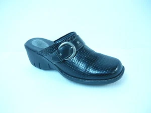 Clarks Artisan Woven Black Leather Slip On Clogs/Mules With Buckle Size 8 Classy - Picture 1 of 7