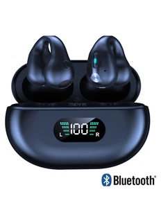Open Ear Clip Wireless Earbuds Bluetooth 5.3, Sports Earphones Built-in Mic - Picture 1 of 2