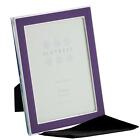 Sixtrees Kew Purple enamel and silver plate Art Deco 6x4 inch photo frame.