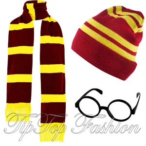 Sciarpa uomo donna bambini Harry Potter, cappello e bicchieri grifondoro, abito elegante di Hogwarts - Foto 1 di 1