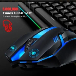 7 Color Optical Wired Gaming Mouse Professional Colorful Backlight Gamer J5 C3F1 - Picture 1 of 12
