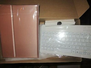 BoriYuan iPad 10.2 Keyboard 8th 7th Gen Pro 10.5 in Rose Gold 7 Color Backlit - Picture 1 of 4