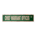 CHIEF WARRANT OFFICER Vintage Street Sign Metal Plastic US Army Navy CWO W2