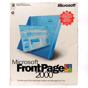 Microsoft FrontPage 2000 CD-ROM Full Version Windows 98 95 NT - Picture 1 of 3