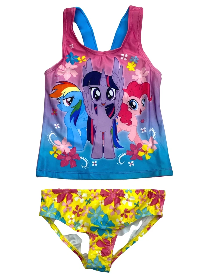 My Little Pony Girls Pink 2 Piece Tankini Swimming Bathing Suit - Image 1 of 1