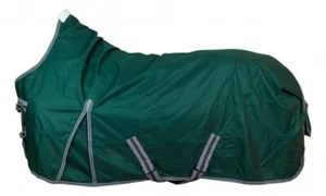 Coperta invernale collo alto 300 g riempimento 600D BASICLINE HKM by Reiterladen24 verde NUOVA