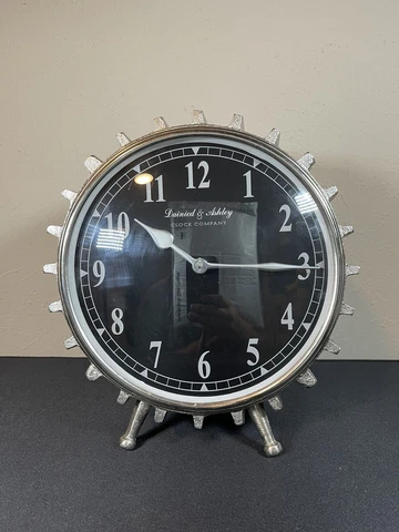 Gear Table Clock Industrial Unique TESTED WORKING Cover