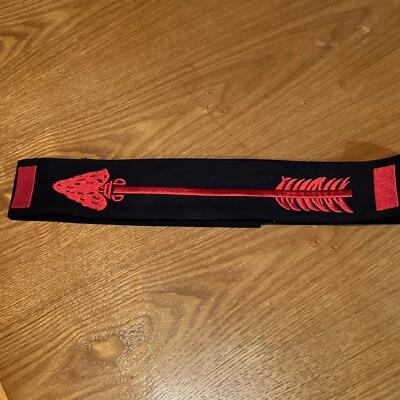 Black With Red Arrow OA Brotherhood Sash 65” Unofficial Collectors Sash - Image 1 of 3