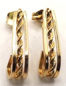 BELLISSIMO ORECCHINO FANTASIA ORO GIALLO MASSICCIO 14k - Foto 1 di 6