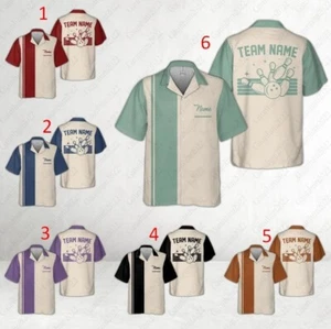 Personalized Retro Bowling Hawaiian Shirt, Custom Name Bowler For Men and Women - Picture 1 of 9