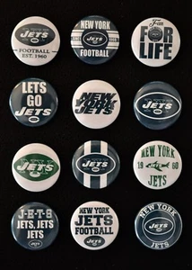 New York Jets - Botones de 1 1/2 pulgada - Juego de 12 - Imagen 1 de 2
