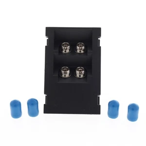 Leviton 41293-PFE Black Quad Duplex FC 45° 3Unit High MOS Phosphor Bronze Sleeve - Picture 1 of 9
